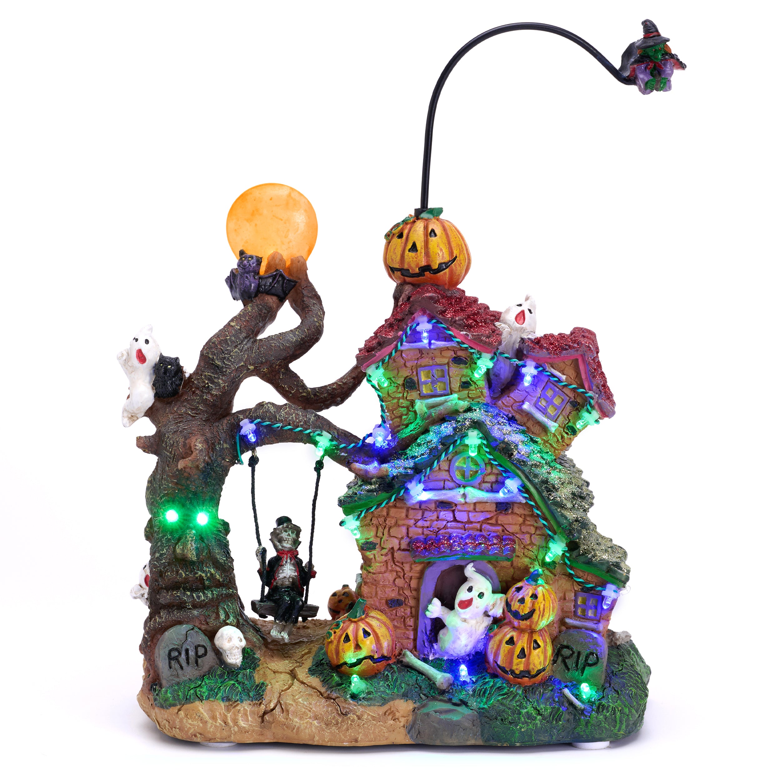 Valery Madelyn Halloween Decorations, Lighted Halloween Village Houses