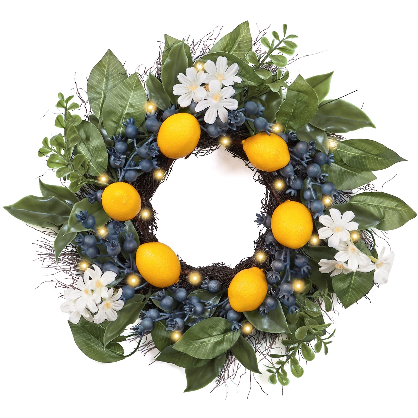 Spring Lemon Wreath-16 Inch