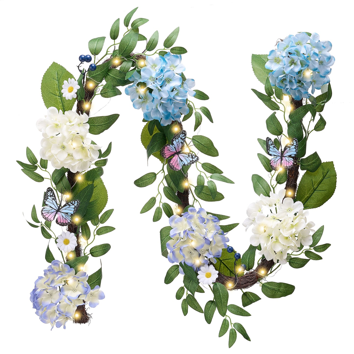 Spring Hydrangea Garland - 6Feet