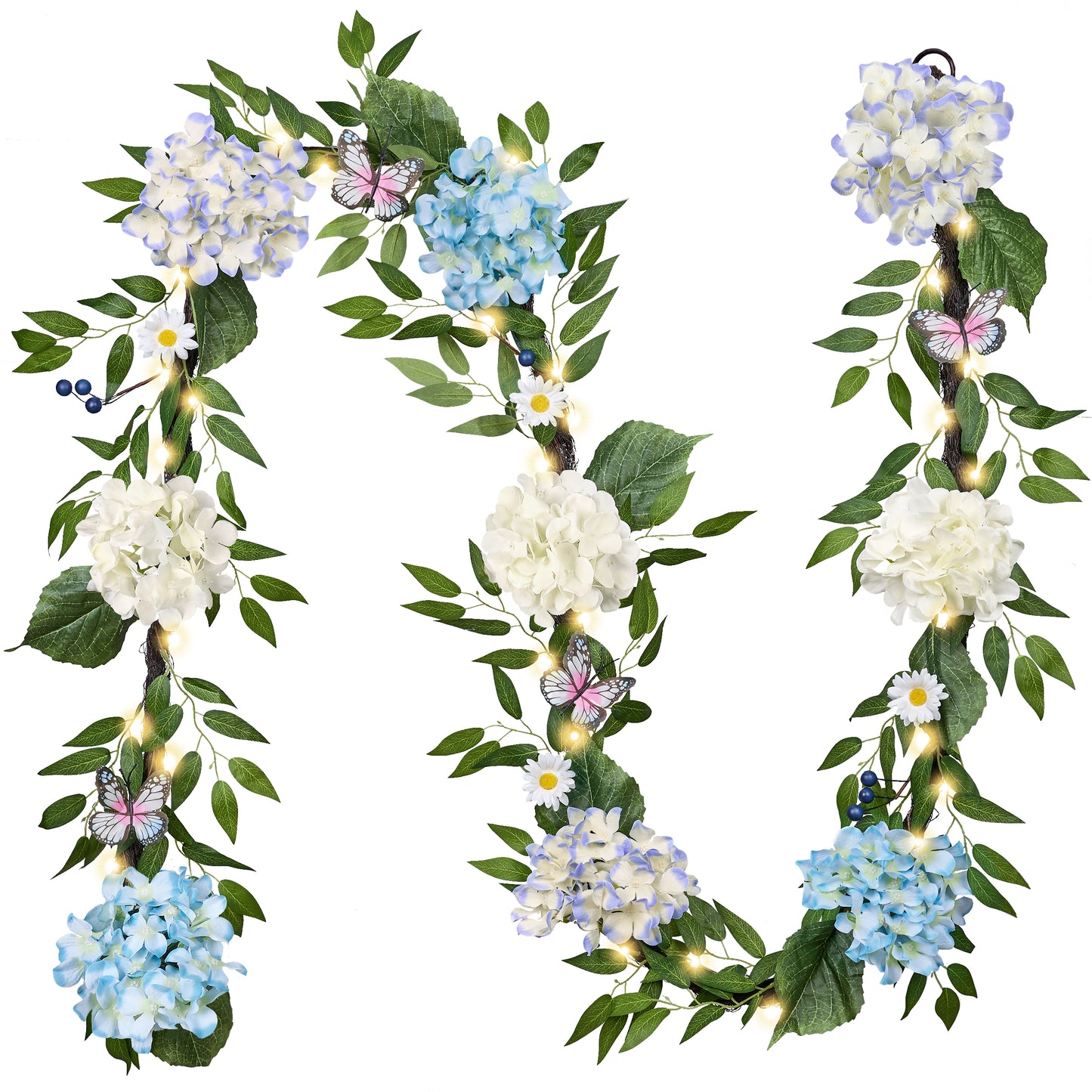 Spring Hydrangea Garland - 9Feet