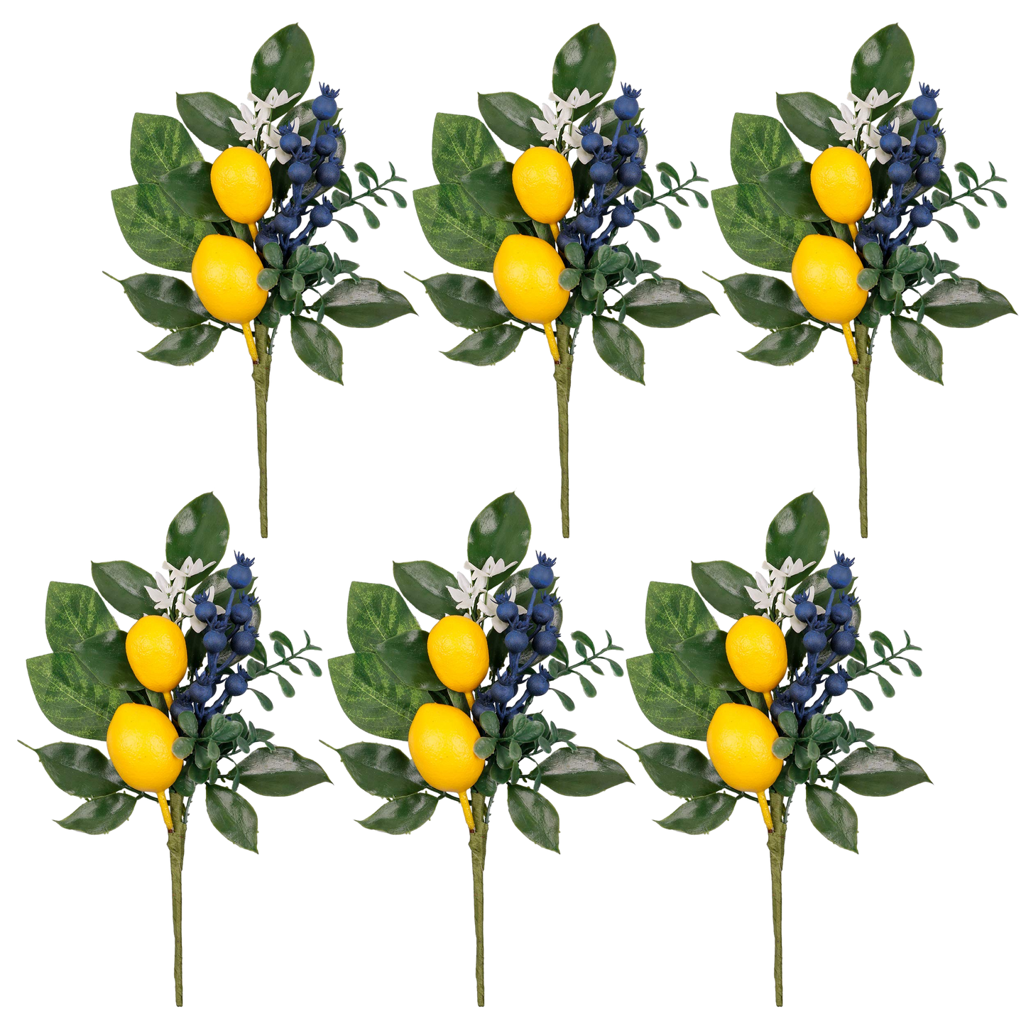 Spring Artificial Lemon Pick-Set of 6