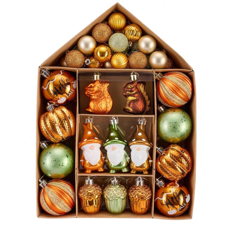 Valery Madelyn 40ct Fall Ornaments Shatterproof Tree Decorations for Home