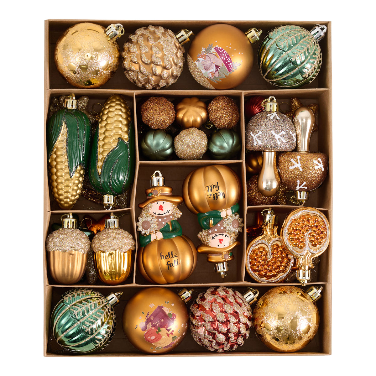 Valery Madelyn 55ct Fall Ornaments Shatterproof Tree Decorations for Home