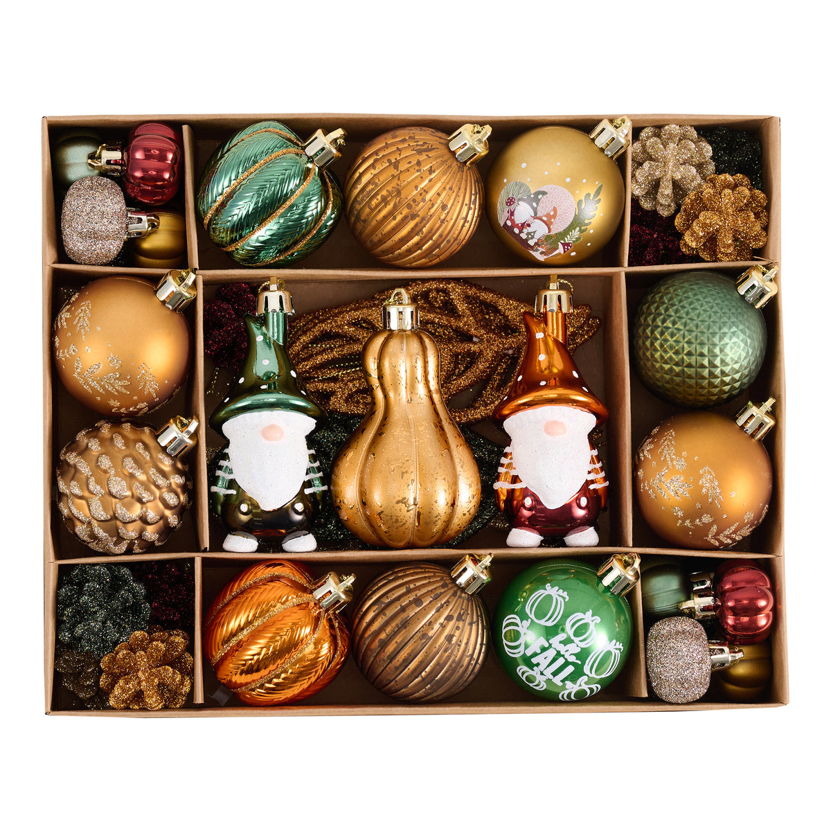 Valery Madelyn 45ct Fall Ornaments Tree Decorations Shatterproof Home Decor