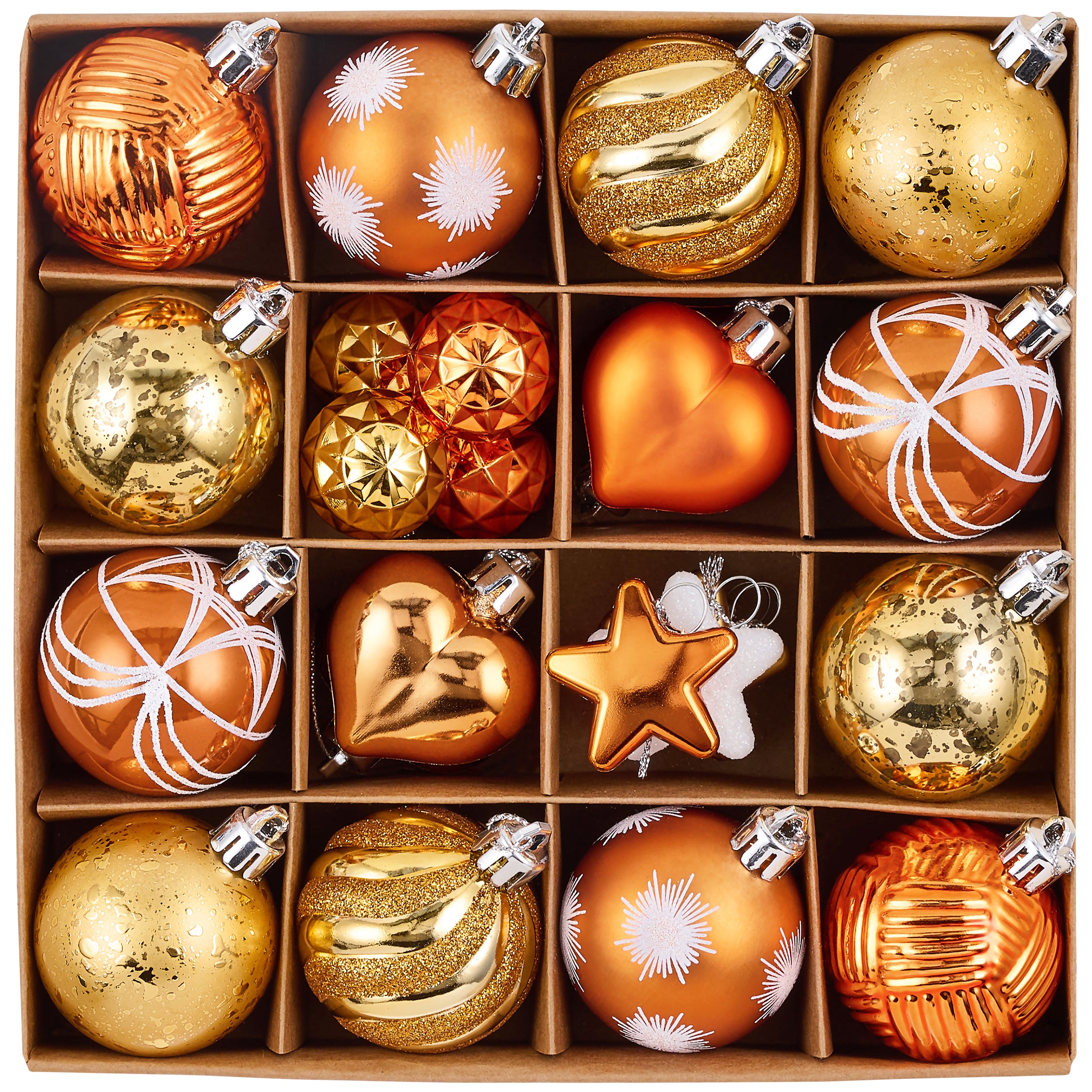 Valery Madelyn 28Pcs Fall Heart Ornaments Set, Painted Wooden Hanging Decor for Tree Thanksgiving Halloween