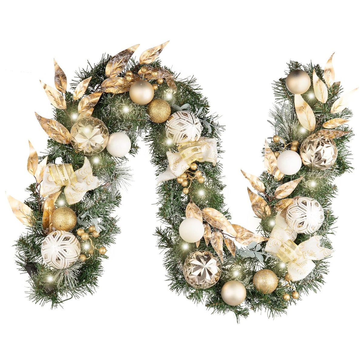 Valery Madelyn 6 Feet Pre-Lit Christmas Garland with Lights for Mantle
